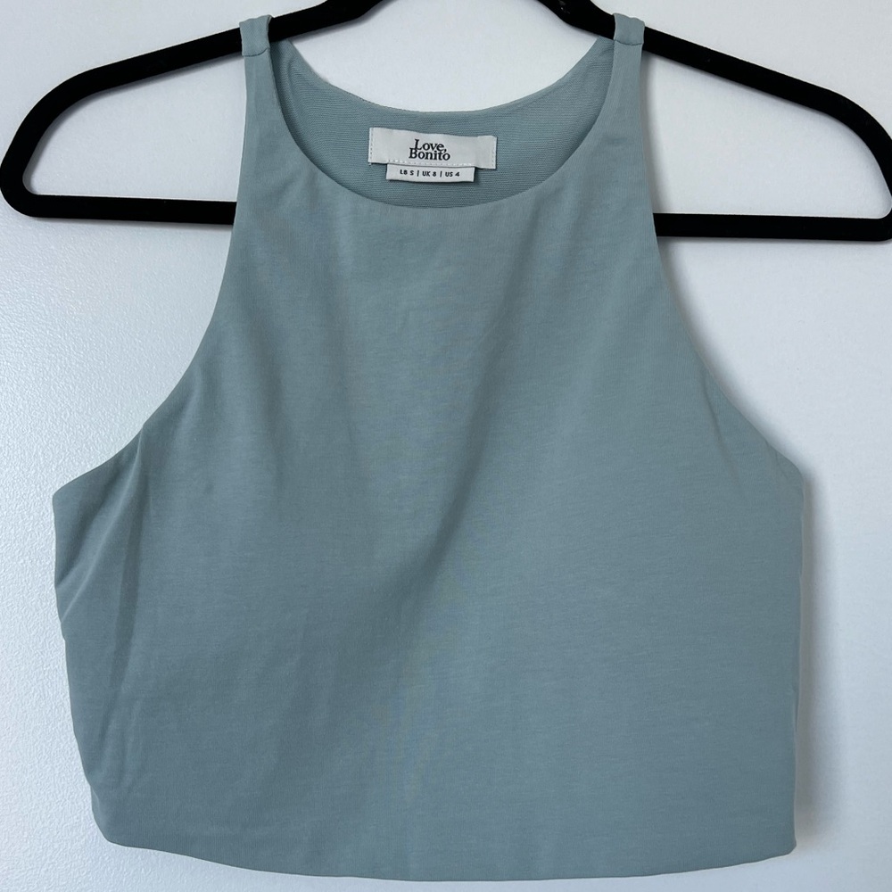 Love Bonito Blue Racer Cropped Top